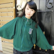 Mejor Ataque Anime en Titán Logo Cremallera con Capucha con el Sombrero de Algodón Sudadera Con Capucha Ropa cosplay Tamaño M-XXL