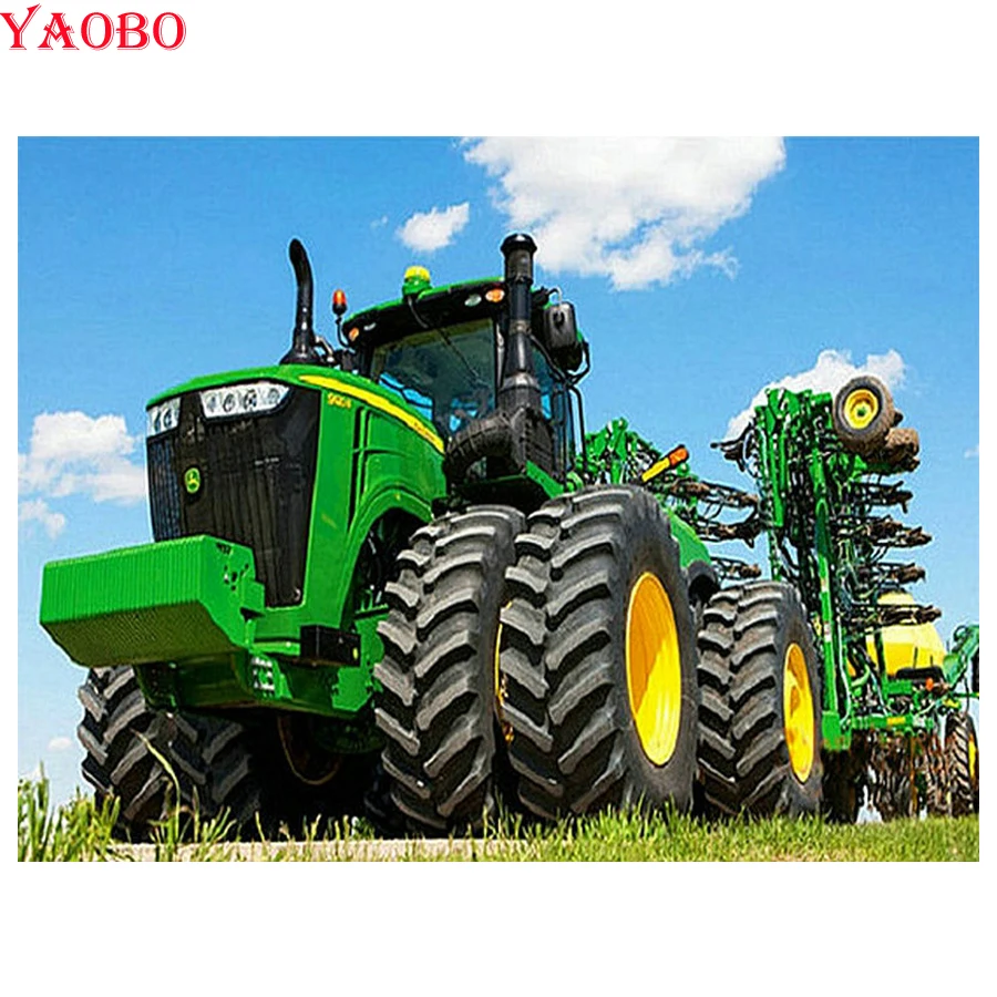 

5D Square&round 5d diy Diamond Embroidery tractor Mosaic Handmade full Diy Diamond Painting Cross Stitch farm truck Pattern