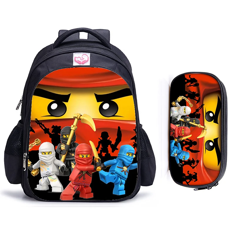16 дюймов ниндзя детские школьные сумки ортопедический рюкзак детские школьные мальчиков Mochila Infantil сумки с рисунком - Цвет: 2pcs 2