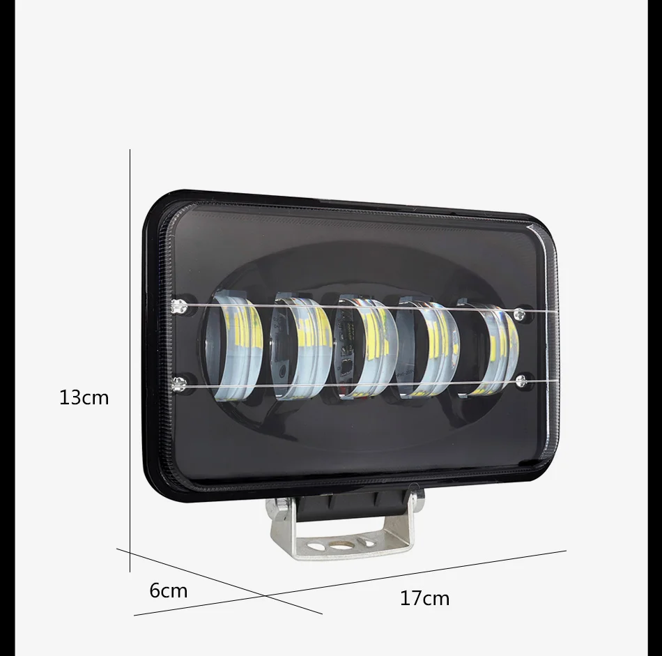 Рабочий светильник AILEO, 50 Вт, Рабочая лампа, 12 В, 24 В, чип CSP, 6 дюймов, Автомобильный светодиодный светильник для грузовиков, внедорожников, внедорожников, квадроциклов, джипов, лодок, морской светильник для вождения