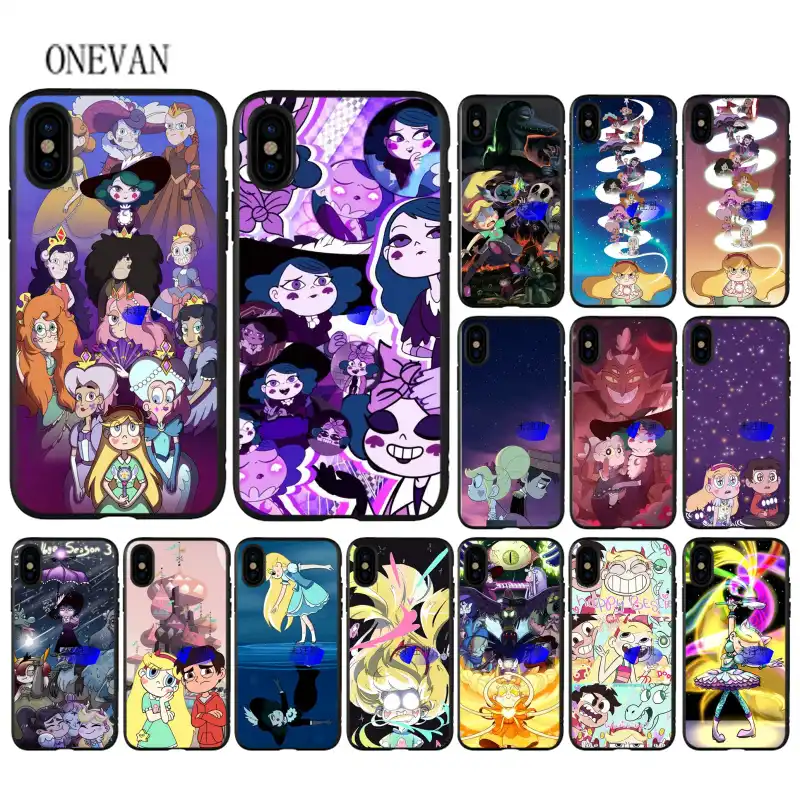 Star Vs The Forces Of Evil Black Soft Phone Case For Iphone 7 8 6