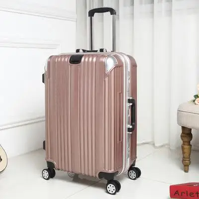 Мужчины АБС, алюминий рама Спиннер багаж Hardside Rolling Дорожный чемодан 20 и 24 дюймов - Цвет: Золотой