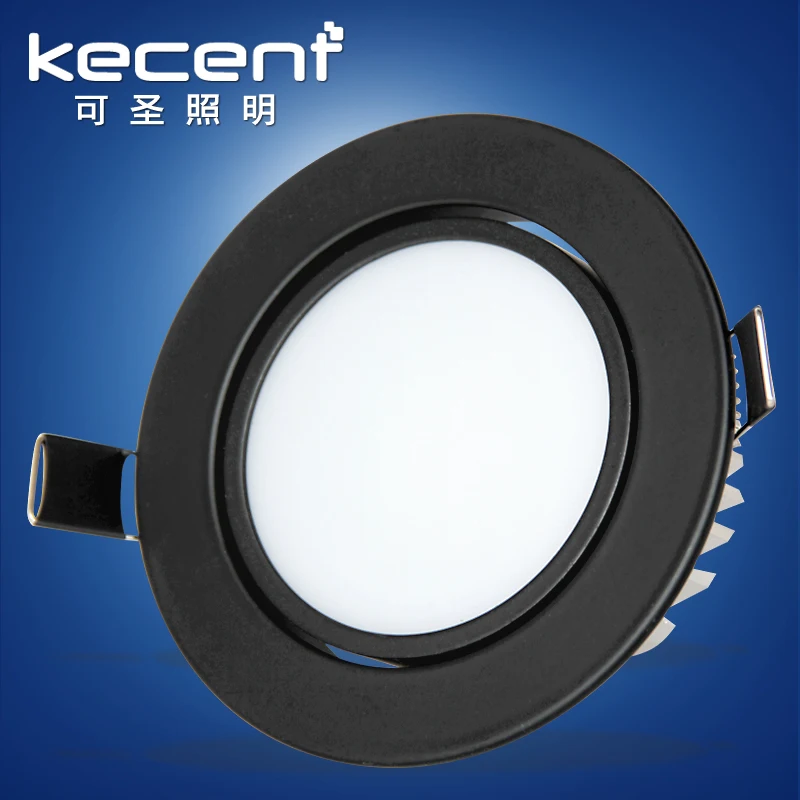 High Brightness Embedded downlight led 3/5/7W,Black lamp body,W/WW 3Colors hi power led