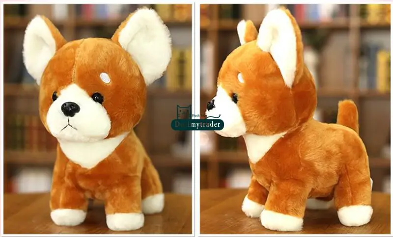 Dorimytrader New Pop Animal Shiba Inu Plush Toy Big 45cm Stuffed Simulated Akita Dogs Doll Pillow Present for Kids DY61719 (15)