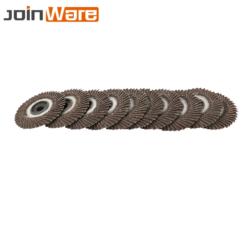 10Pc 4" 80 320 Grit Flap Sanding Disc Wheels For Grinding Polishing