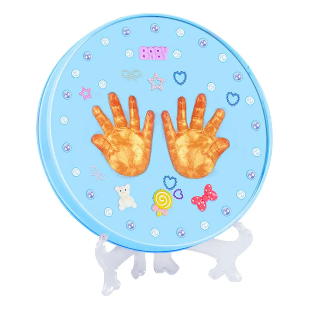 

Baby Infants Hand Foot Hair Ink Paste Mud Souvenir Set Innovative Gift Hand Mask Template Commemorative Box For 1-3 Years