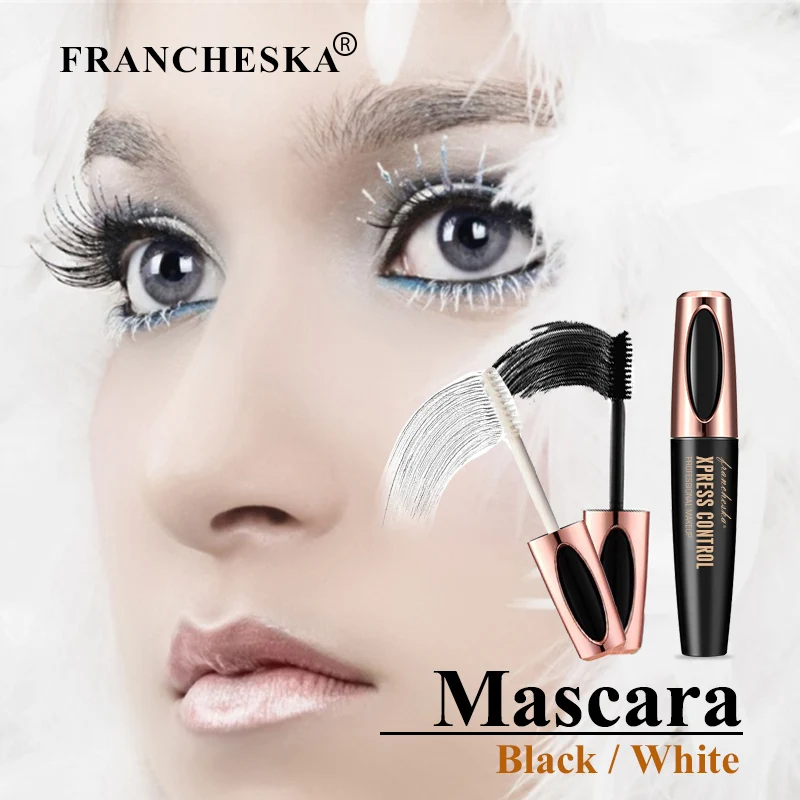 

Rimel Maskara 4D Silk Fiber Eyelash Mascara Waterproof 3D Black White Makeup Mascara Extension Thick Lengthening Eye Lashes