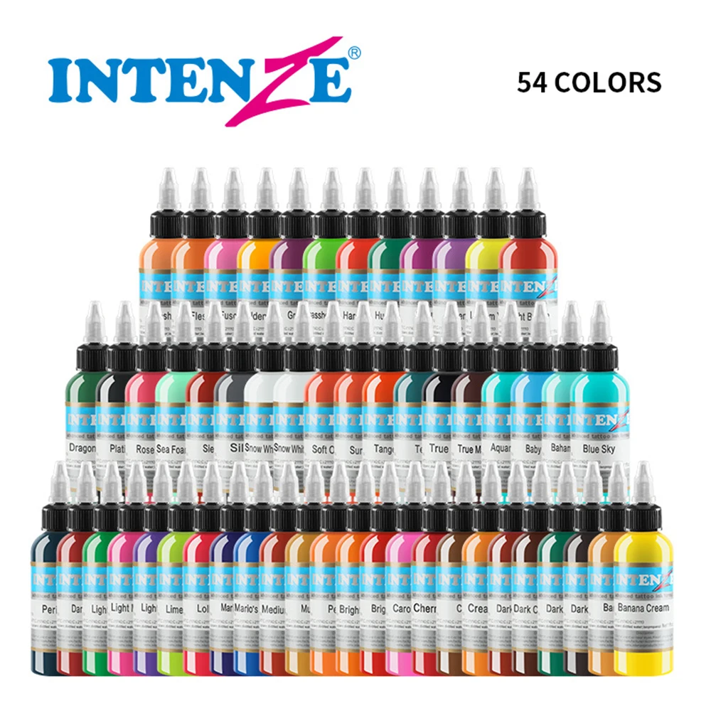 54-Pcs-30ml-Professional-Tattoo-Ink-54-Colors-Set-1oz-30ml-Bottle-Tattoo-Pigment-Kit-Fashion
