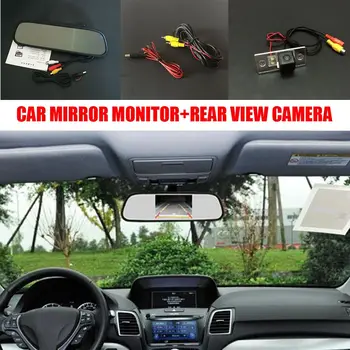 

Auto Parking System 5inch LCD Car Screen Mirror Monitor For Volkswagen VW Tiguan 2007~2014 + Car RearView Reverse Backup Camera