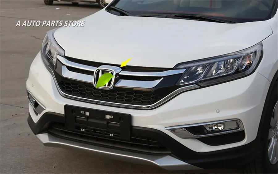 ABS Хромированная передняя головка среднего гриля Эмблема рамка украшения молдинг крышка комплект отделка Аксессуары для Honda CRV CR-V