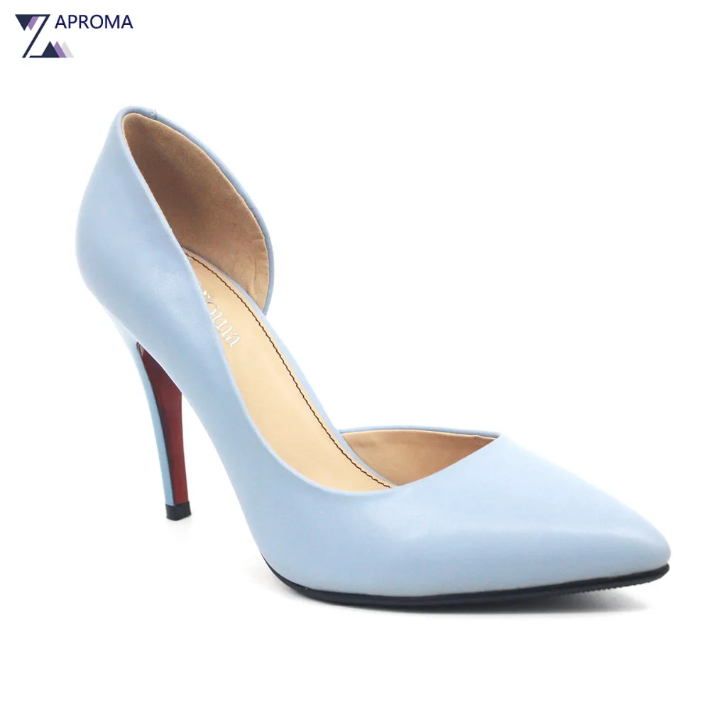 D'Orsay Open Side High Heel Shoe Women 2018 Casual Light Blue Pumps ...