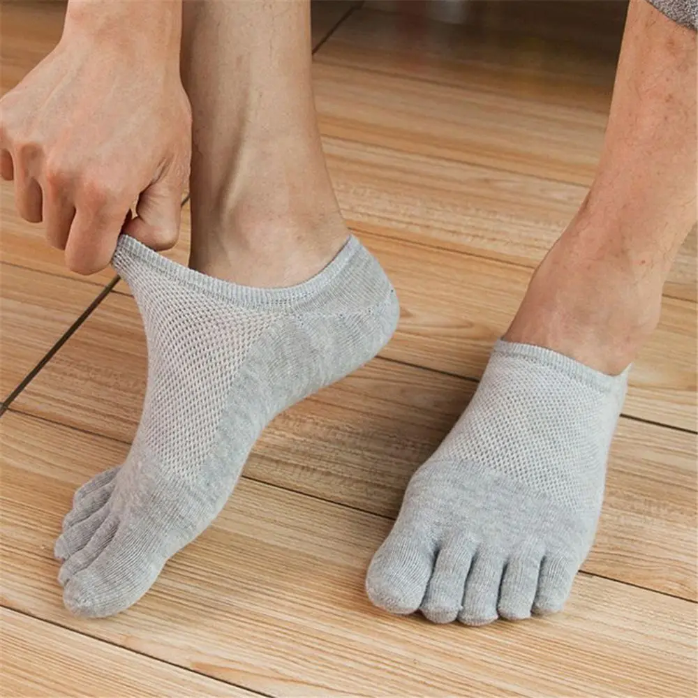 

Five Finger Toe Socks Men Fashion Breathable Cotton Nonslip Socks Anti-skid Calcetines No Show Short Invisible Socks