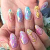 10 pièces/lot 3D or alliage jésus coeur croix déesse série ongles métal breloques fleur Rose Nail Art décoration bijoux ► Photo 3/6