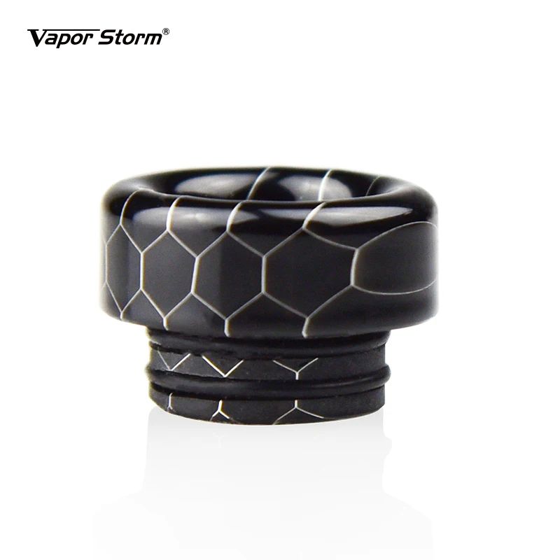 

2 Piece Vapor Storm Honeycomb Flat Wide Bore 810 Thread Drip Tips Resin Mouthpiece Like Cap Driptip 810 for RDA RBA RDTA