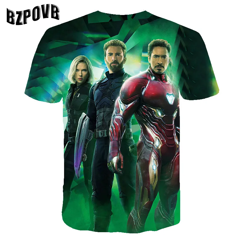 2019 New design t shirt men/women marvel Avengers Endgame 3D print t-shirts Short sleeve Harajuku style tshirt tops AS SIZE