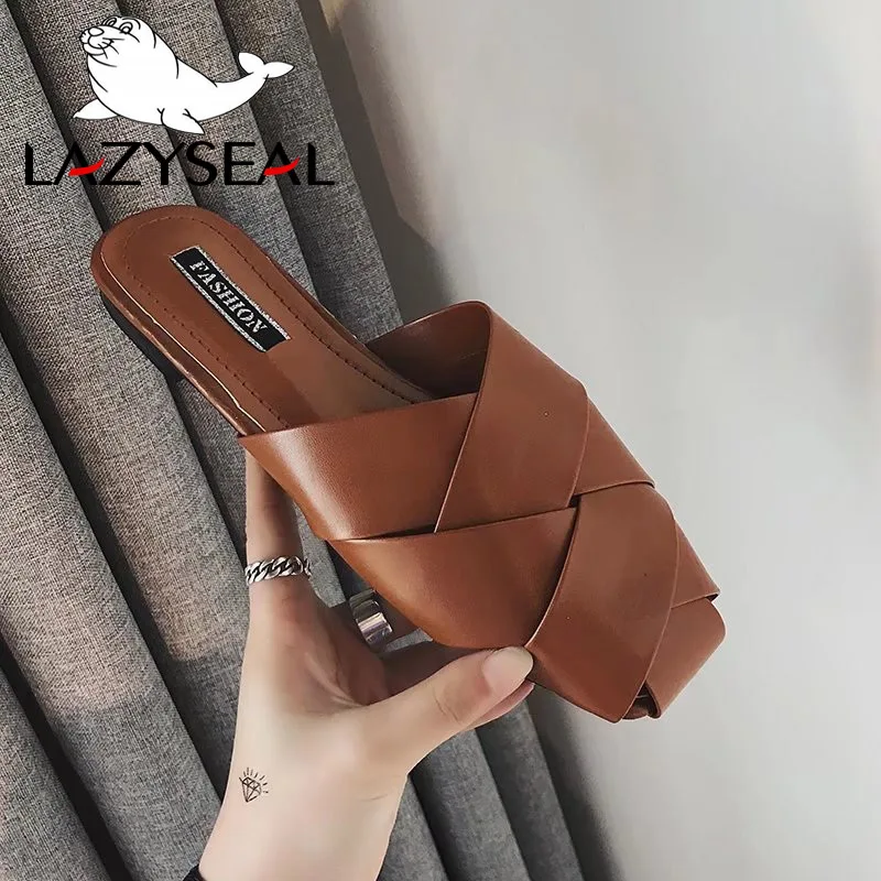 LazySeal/летние шлепанцы женские с пряжкой женская обувь сандалии Вьетнамки пляжные