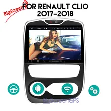 10.1 Inch IPS Screen Android 8.0 Car GPS Navigation DVD Player for Renault Clio 2013-2018 Octa Core 1024*600 1080P Video FM Unit