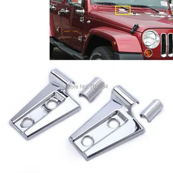 

Chrome Trim Engine Hood Hinges Covers For Jeep Wrangler JK 07 08 09 10 11 12 13 14 2015 4 Doors [QPA213]