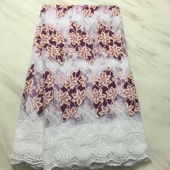 

High quality guipure water soluble ankara swiss lace with rhinestones,african milk silk cord wax brode lace net fabric for dress