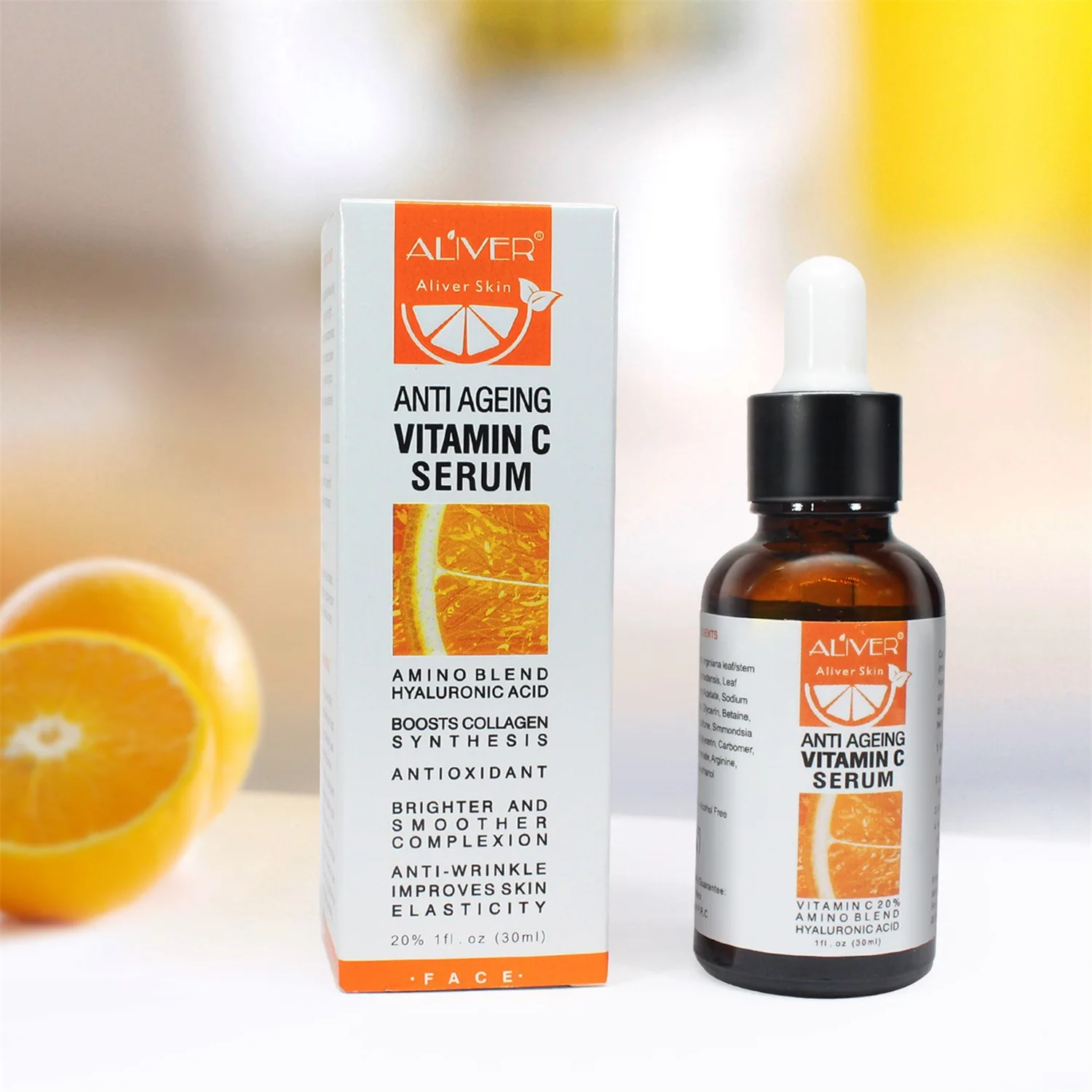 30ML Facial Vitamin C Serum Natural Organic hyaluronic acid whitening Moisturizing Anti Aging Remove Acne Skin Care TSLM1 30ML Facial Vitamin C Serum Natural Organic hyaluronic acid whitening Moisturizing Anti Aging Remove Acne Skin Care TSLM1