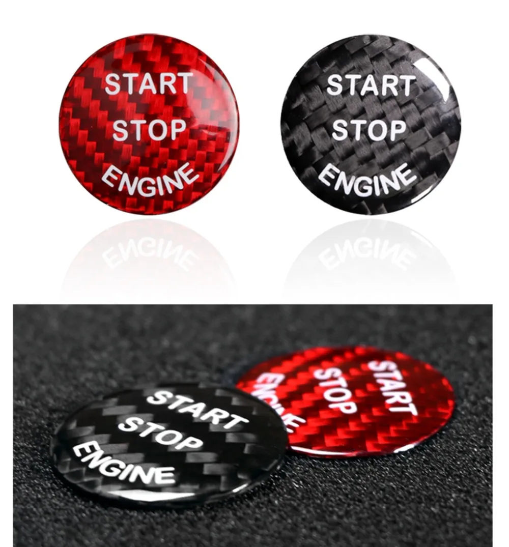 

New Carbon Fiber Start Button Cover 1PC Compatible with BMW 3 Series (F30) Sedan 2012-2018 316i 318i 320i 328i 330i 335i 340i