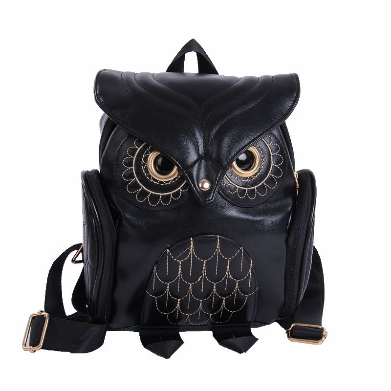 Fashion Cute Owl Backpack Women Cartoon School Bags For Teenagers Girls PU Leather Women Backpack 2017