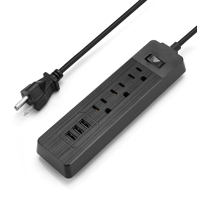 

US Plug 3 USB quick charging smart socket multi-function Always switch Extension Socket Intelligent beauty gauge terminal board