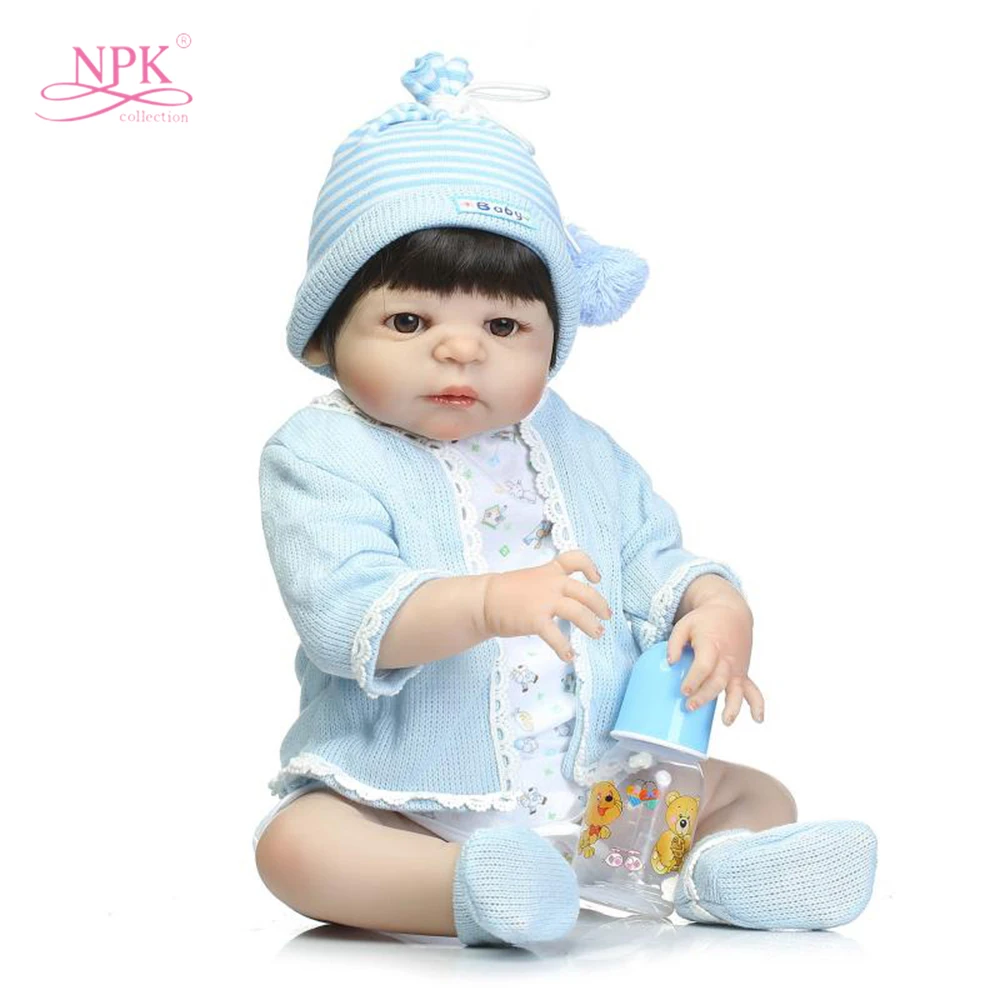 NPKCOLLECTION Hot Sale Reborn Baby Doll Boy Victoria Silicon Reborn Babies Full Body Bebes