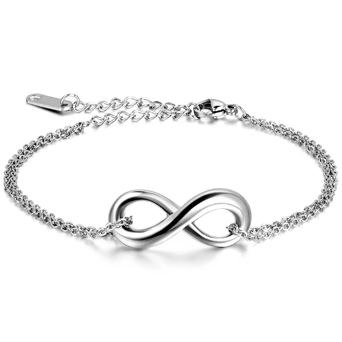 Браслеты шармы BONISKISS 316L для влюбленных пар из нержавеющей стали|infinity bracelet|charm