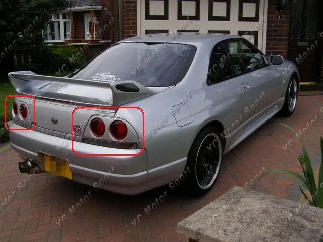 Автомобильные аксессуары из углеродного волокна задний габаритный фонарь крышка 2 шт. подходит для 1995-1998 Skyline R33 GTR GTS крышка заднего фонаря Стикеры