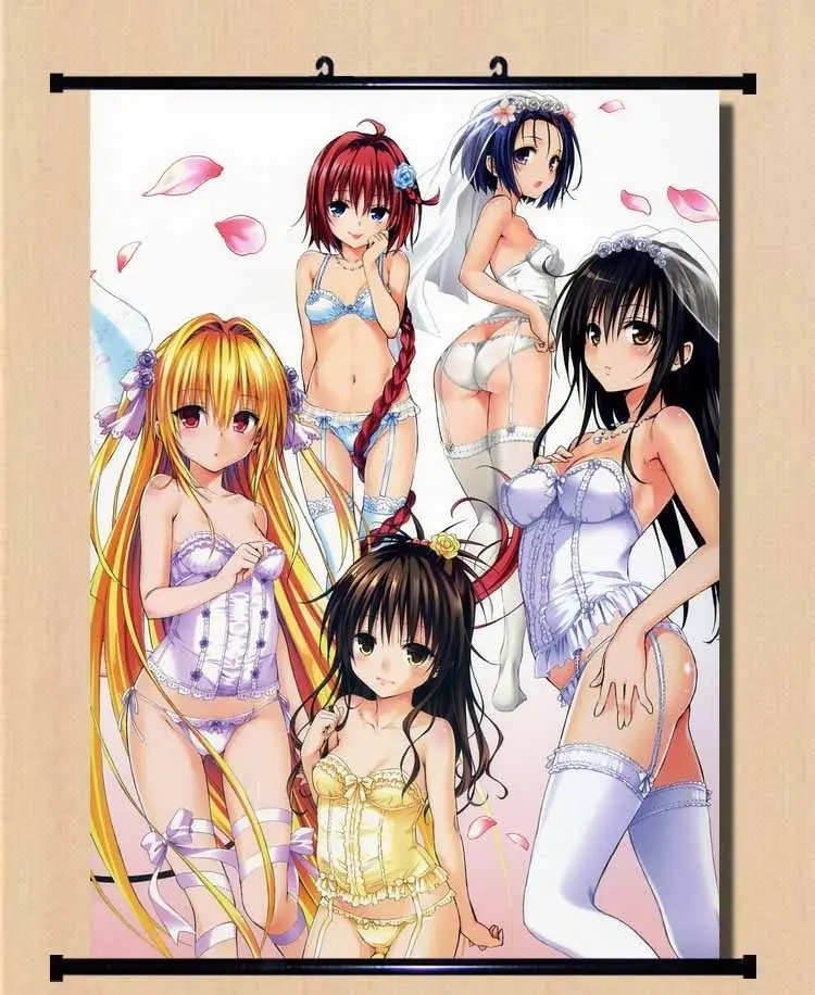 Домашний декор аниме love-ru Lala &amp Yui постер настенный прокрутка сексуальный | Дом и
