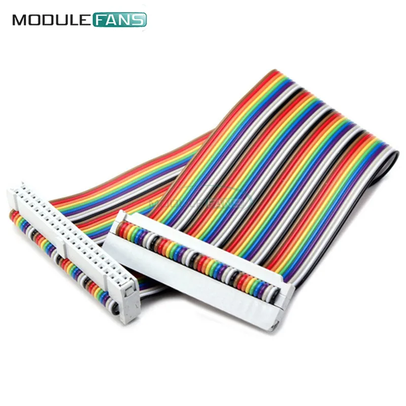 

20cm 40 PIN Way GPIO Rainbow Ribbon Cable for Raspberry Pi Model B / Model B+
