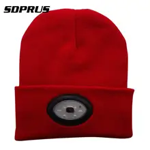 6LED теплый фонарик шапочка вязаная зимняя перезаряжаемые кепки свет фар шапка с фонариком для чтения Рабочая унисекс шапки