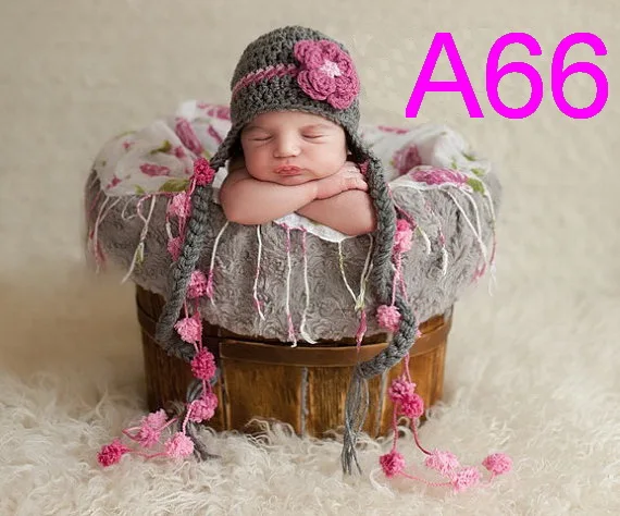 free shipping 30piece/lot new Handmade Knitted Baby Flower Hat Spring Crochet Girls' Crocheted Beanie caps 100% cotton | Детская