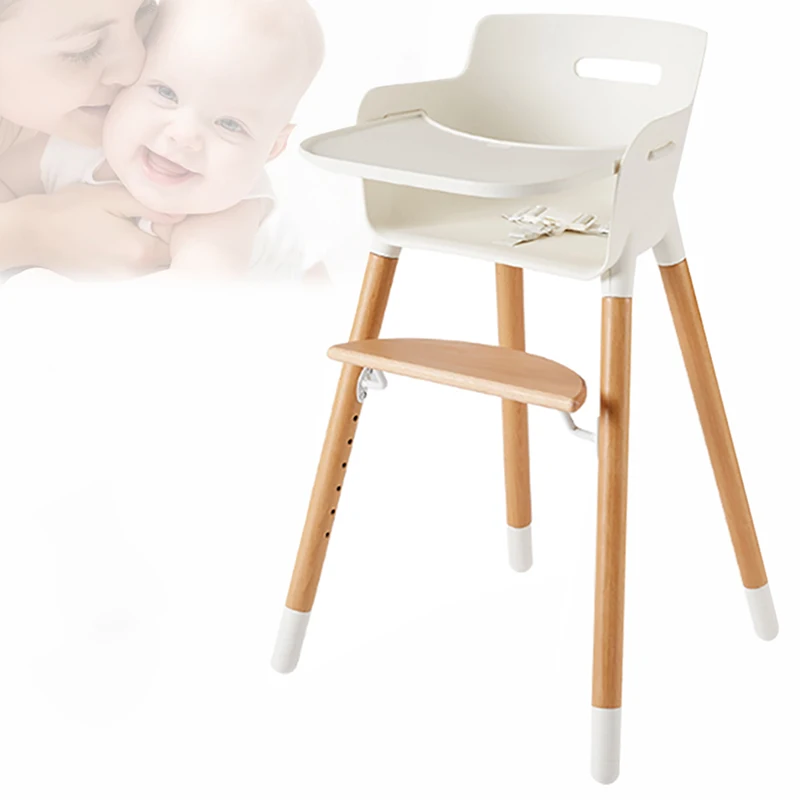 

3 in 1 Childcare Timber Baby High Chair Stroller Walker Feeding Highchair+Wheels