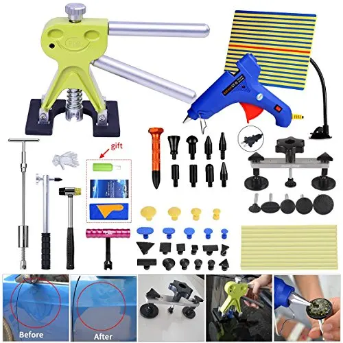 

PDR Tool Set Removal Pull Dent up Puller Car Kit 56pcs Paintless Removal Puller Tabs Dent Hand Tool Set