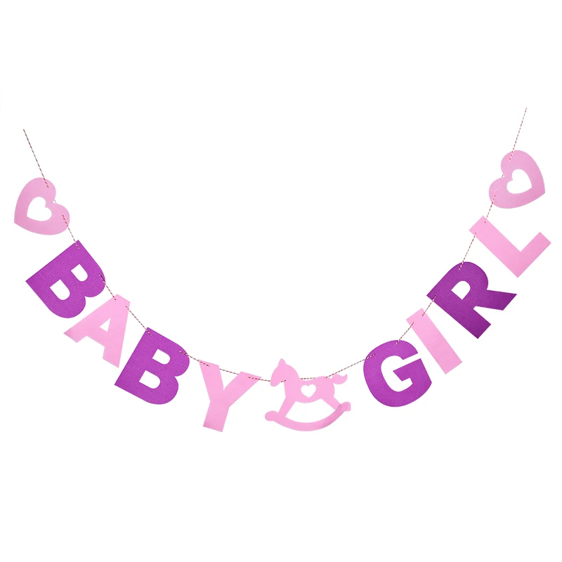 It's a boy/girl Baby Shower Banner Gender Reveal Non-woven fabric Garland Birthday Party Decorations