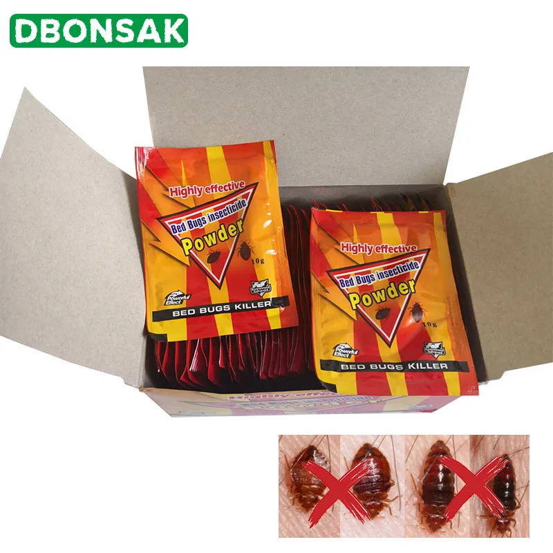 

50pcs Powder Bed Bug Killer Bed Bugs Killing Bait Pesticides Insecticides Fleas Lice Killer Drugs Repeller Trap Pest Control