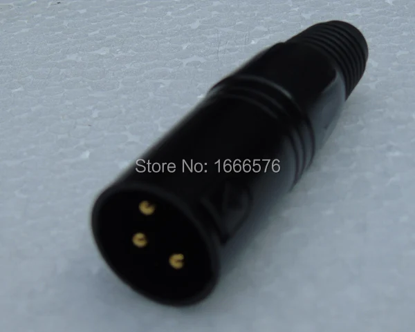 

Free Shipping 10pcs/lot XLR 3 gold Pin Cannon Connector XLR Plug Male 3 pole gold MIC Audio connector