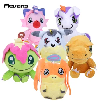 

Anime Cartoon Digimon Adventure Agumon Gabumon Palmon Patamon Gomamon Piyomon Plush Toys Soft Stuffed Dolls 10cm 10pcs/lot