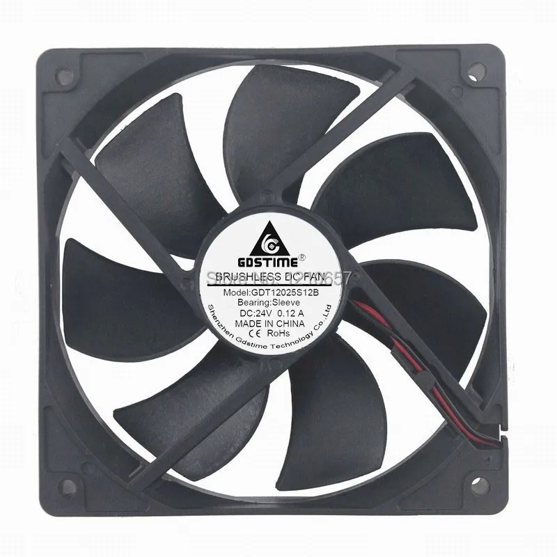 

Кулер-вентилятор Gdstime DC 24V 120mm 120x25mm 2Pin 12025 S, 30 шт. в партии
