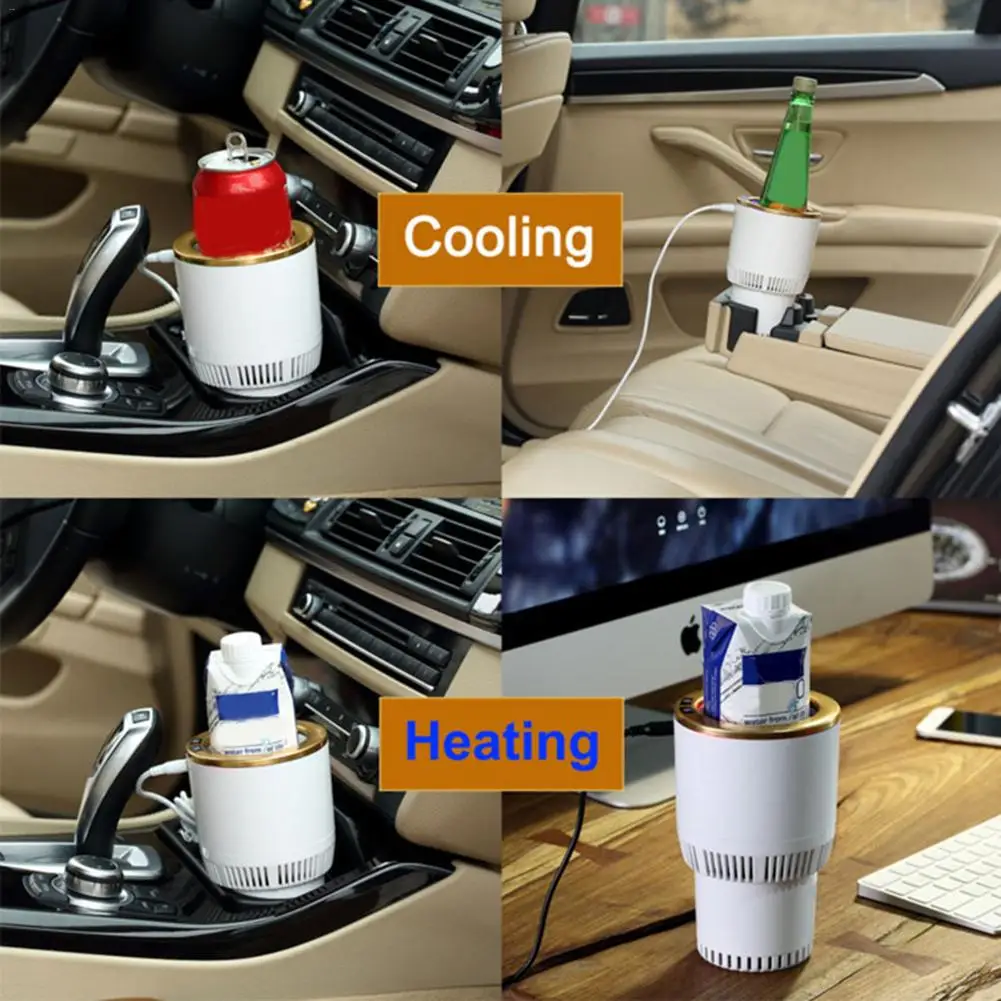 

12V Auto Heating Cup Cooling Down Electric Cup Drink Holder Cooling Can Heating Coffee Car Great For Commuter Traveler Road Trip