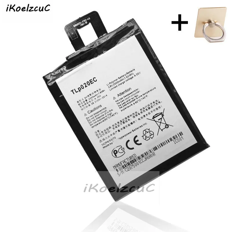 IKoelzcuC 1 шт. аккумулятор для телефона + подарок Alcatel One Touch POP UP OT6044 6044 6044D TLP020EC 2000