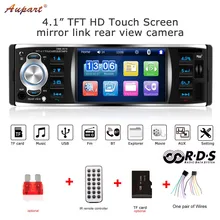 1 Din Auto Radio 4 “TFT Touch Screen Radio 1din Stereo RDS Bluetooth Audio Macchina Fotografica di Rearview autoradio Specchio Link USB FM