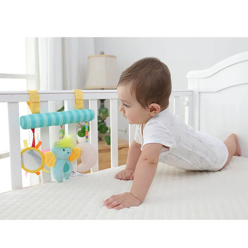 Cute bat moon baby music sound car hanging companion appease soft plush pendant toy practice grasping rattle bed bell doll Cute bat moon baby music sound car hanging companion appease soft plush pendant toy practice grasping rattle bed bell doll