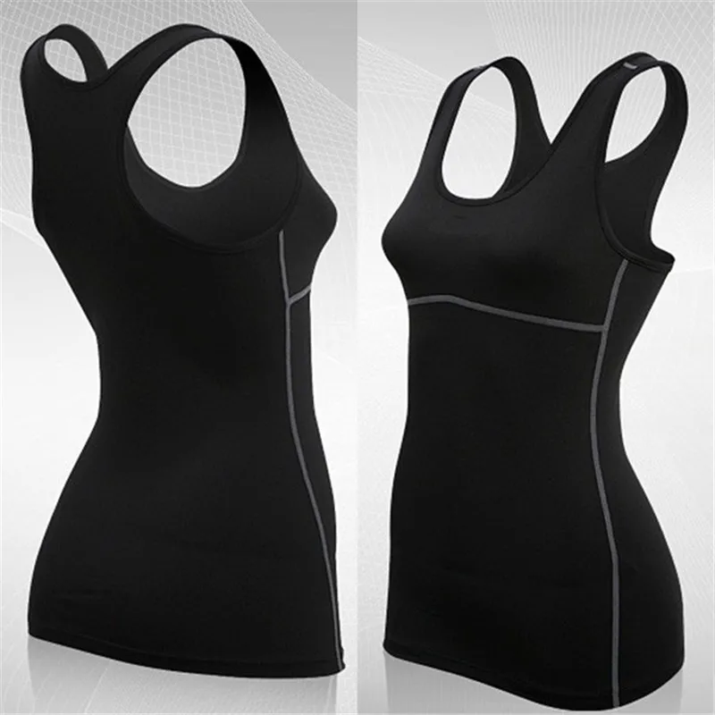 Для женщин Fast Dry Спорт Йога Compression Tank Top яркий Цвет Свободный жилет