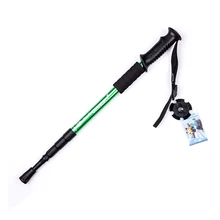 GIANDA трость для пеших прогулок прогулочный маршрутный треккинг палки Сверхлегкий стержень секций регулируемый(зеленая прямая ручка