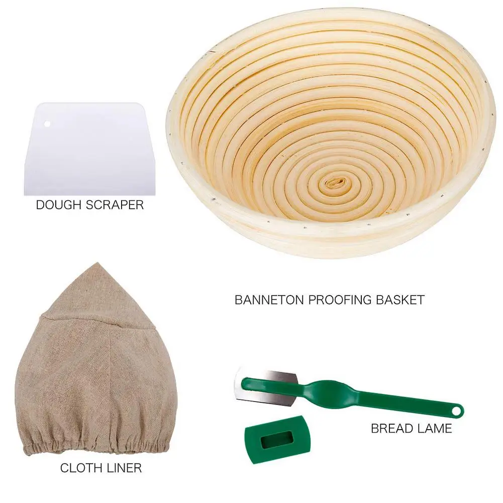 

Round Bread Proofing Basket Natural Indonesian Rattan Bread Fermentation Bread Fermentation Basket Storage Basket Set
