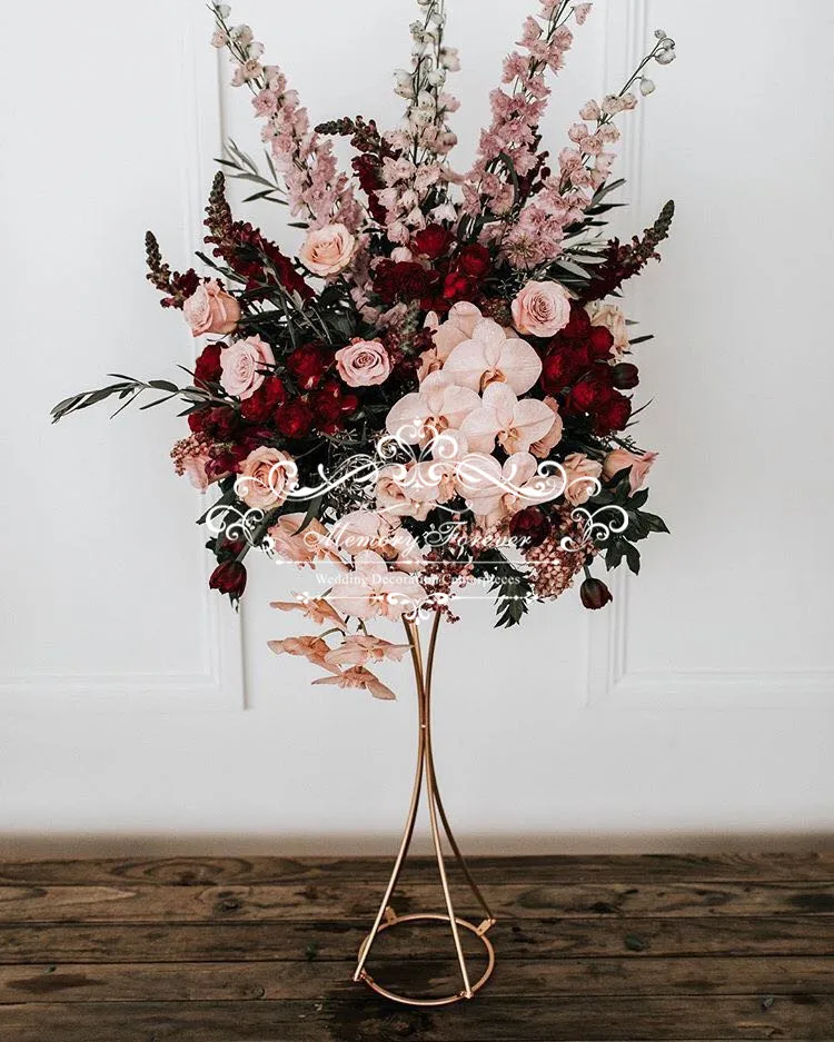 10pcs New Style 80cm Tall Wedding Metal Gold Flower Vase Column