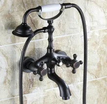 Bathtub Faucets Wall Mounted Oil Rubbed Bronze Bathtub Faucet With Hand Shower Bathroom Bath Shower Faucets ztf041 waterfall wall mounted oil rubbed bronze bathroom tub faucet single handle hand shower